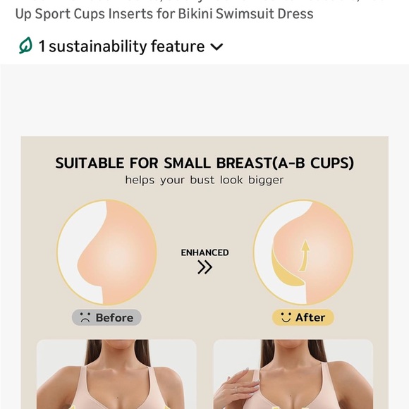 Pink Breast Enhancers Bra Inserts - Picture 3 of 6